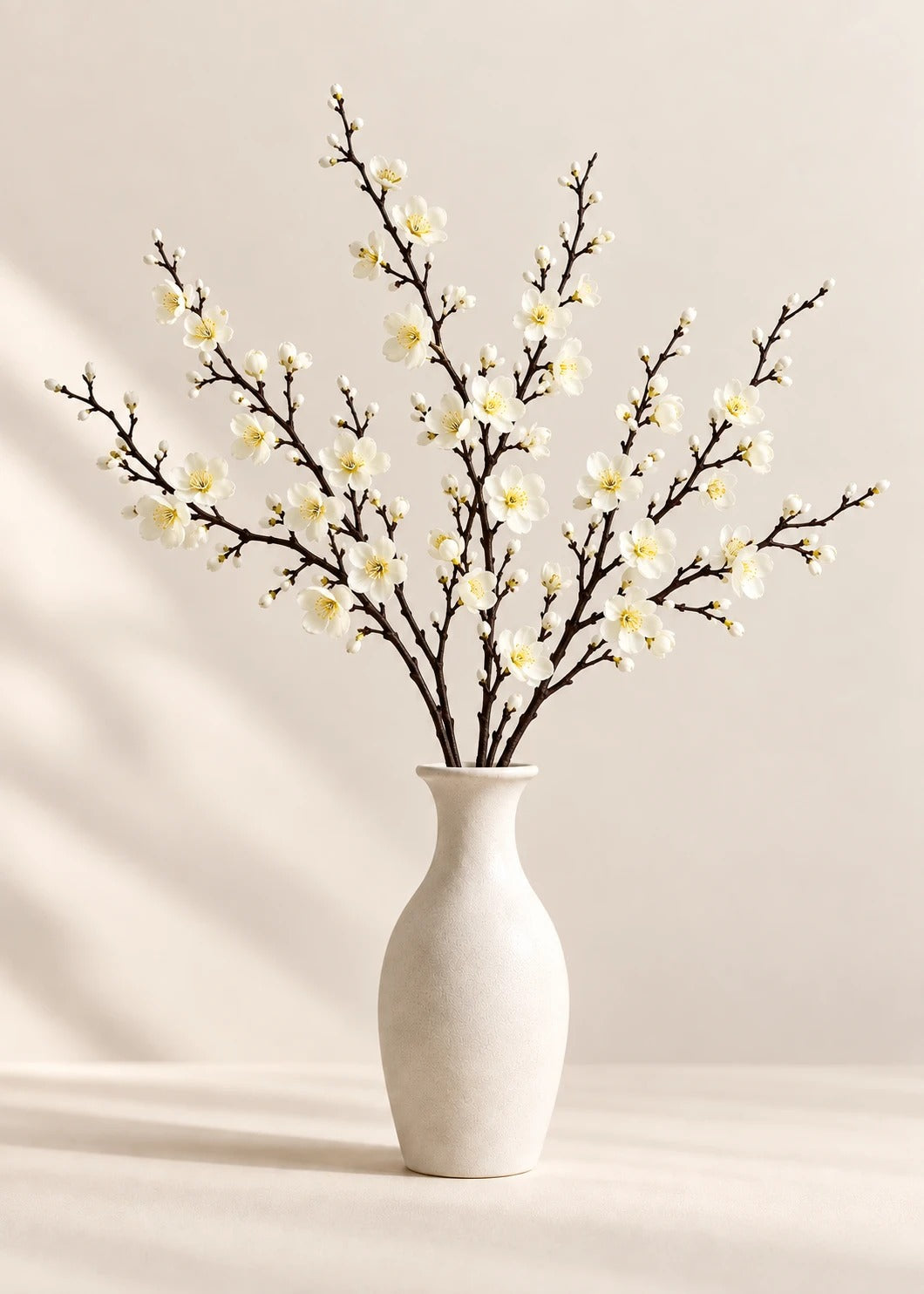 Pflaumenblüte in Creme
