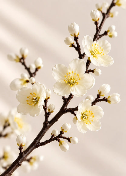 Pflaumenblüte in Creme – Detail