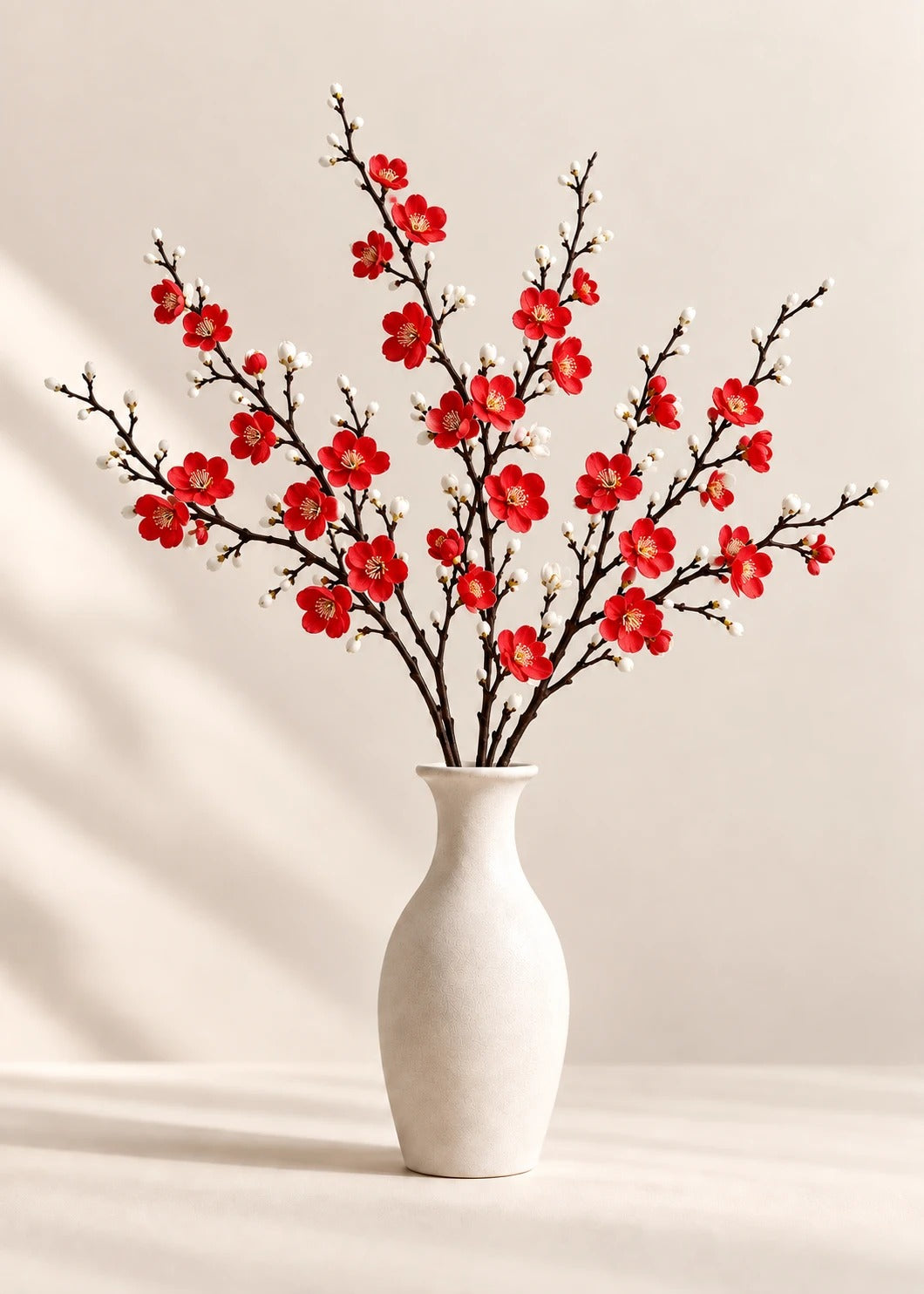 Pflaumenblüte in Rot