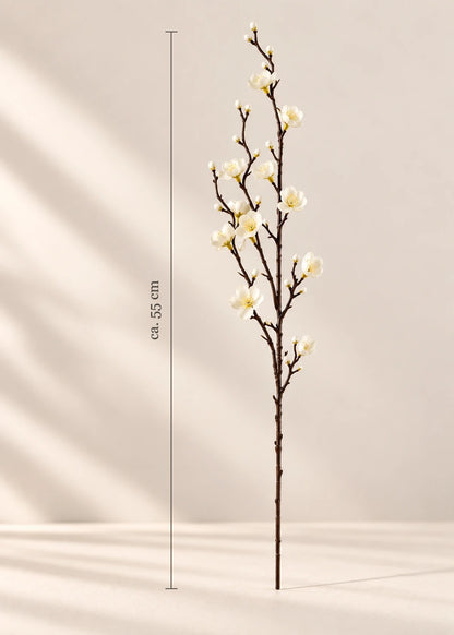 Pflaumenblüte – Maße (Creme, Rosa, Rot)